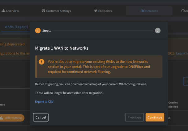 Migrate Step 1