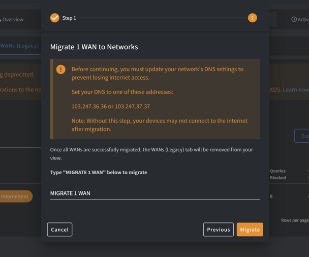 Migrate Step 2