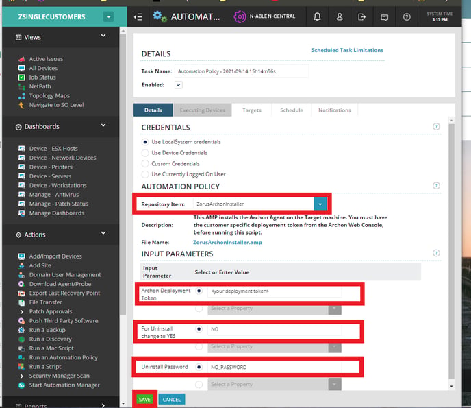 Zorus AMP deployement page - no markup